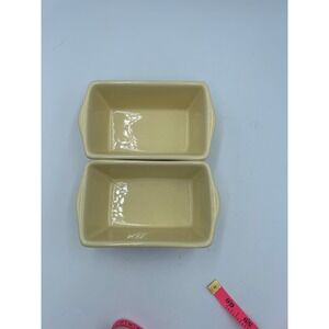 Celebrate It Ceramic Mini Loaf Pans Set of 2 Pumpkin Harvest Fall Stoneware Bake